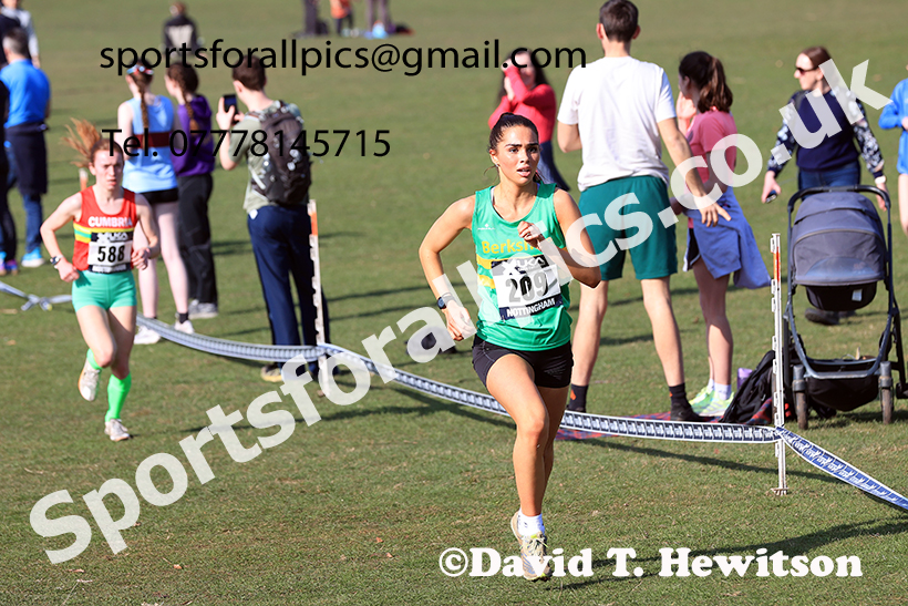 Women under-20s 2025 UK CAU Inter Counties Cross Country Champs., Wollaton Park, Nottingham. Photo: David T. Hewitson/Sports for All Pics